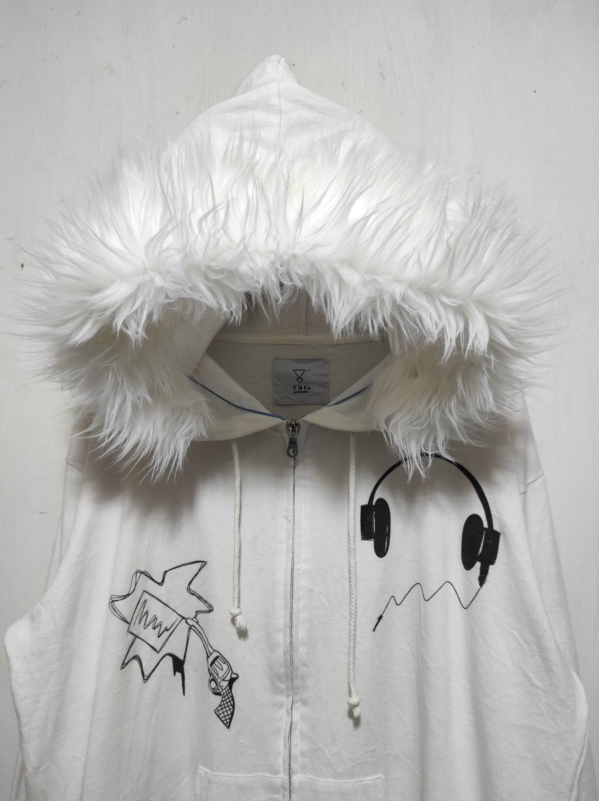 Japanese Brand KMK Japan brand zip fur hoodie LGB style Size US L / EU 52-54 / 3 - 3 Thumbnail