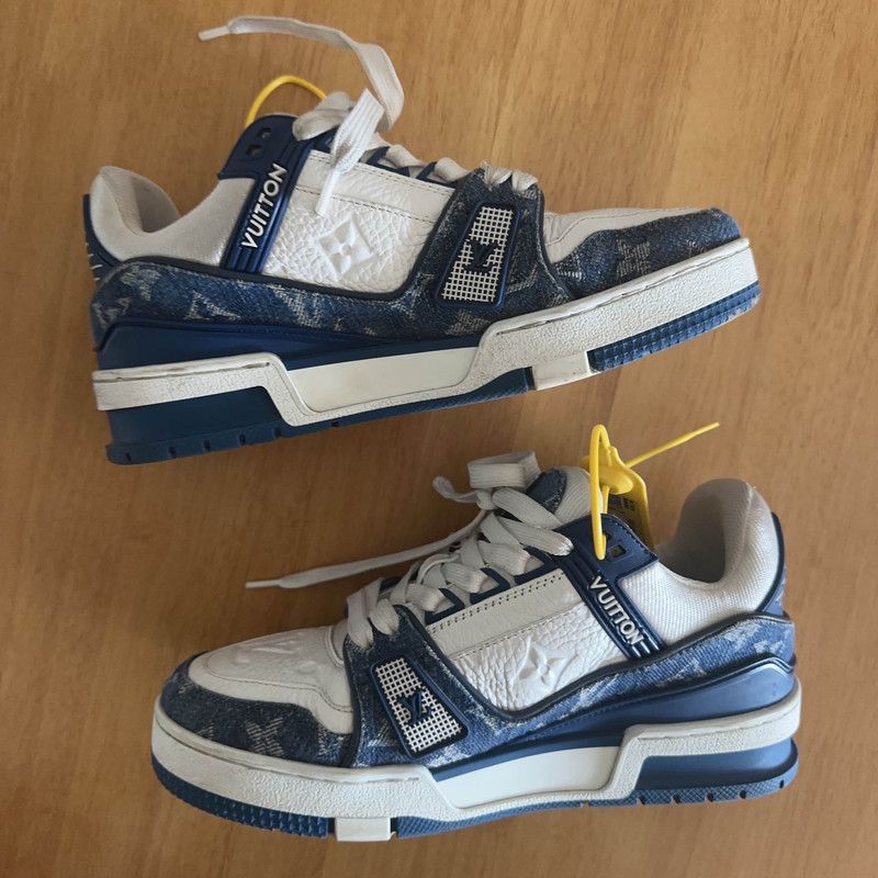 Louis Vuitton Louis Vuitton Denim Low-Top Sneakers -2508 Size US 5.5 / EU 38 - 4 Thumbnail