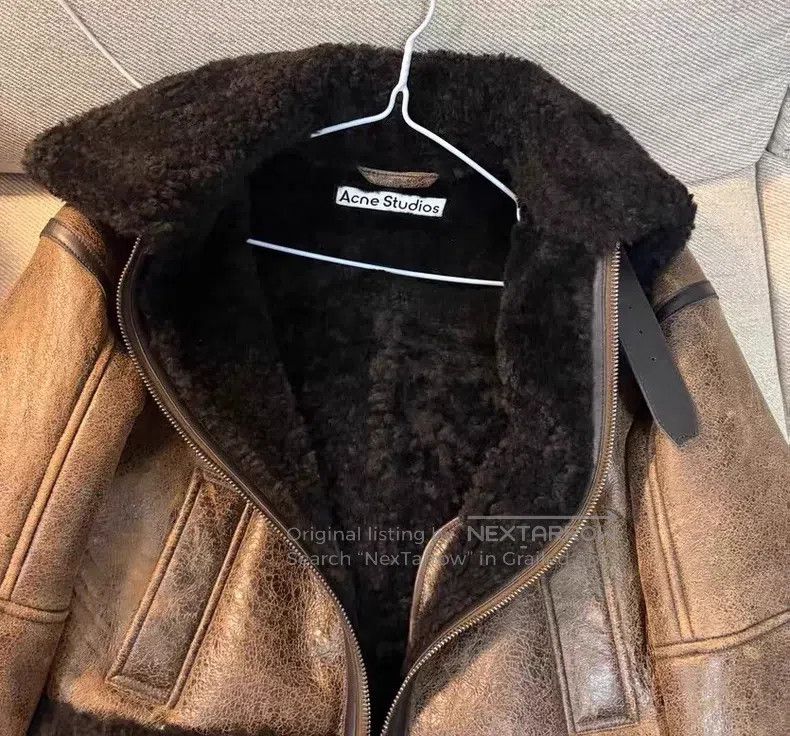 Acne Studios Acne Studios Leather and fur integrated coat Size 4XL / US 24-26 - 3 Thumbnail