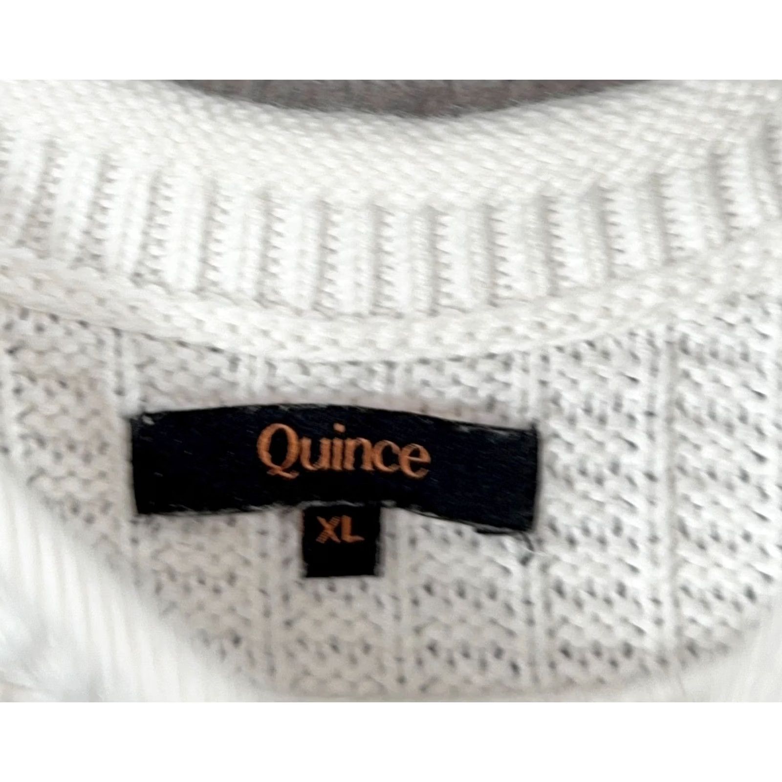 Quince Quince Sweater Tank Top Womens XL White 100% Organic Cotton Cropped Sleeveless Pullover Scoop Neck Size XL / US 12-14 / IT 48-50 - 3 Thumbnail