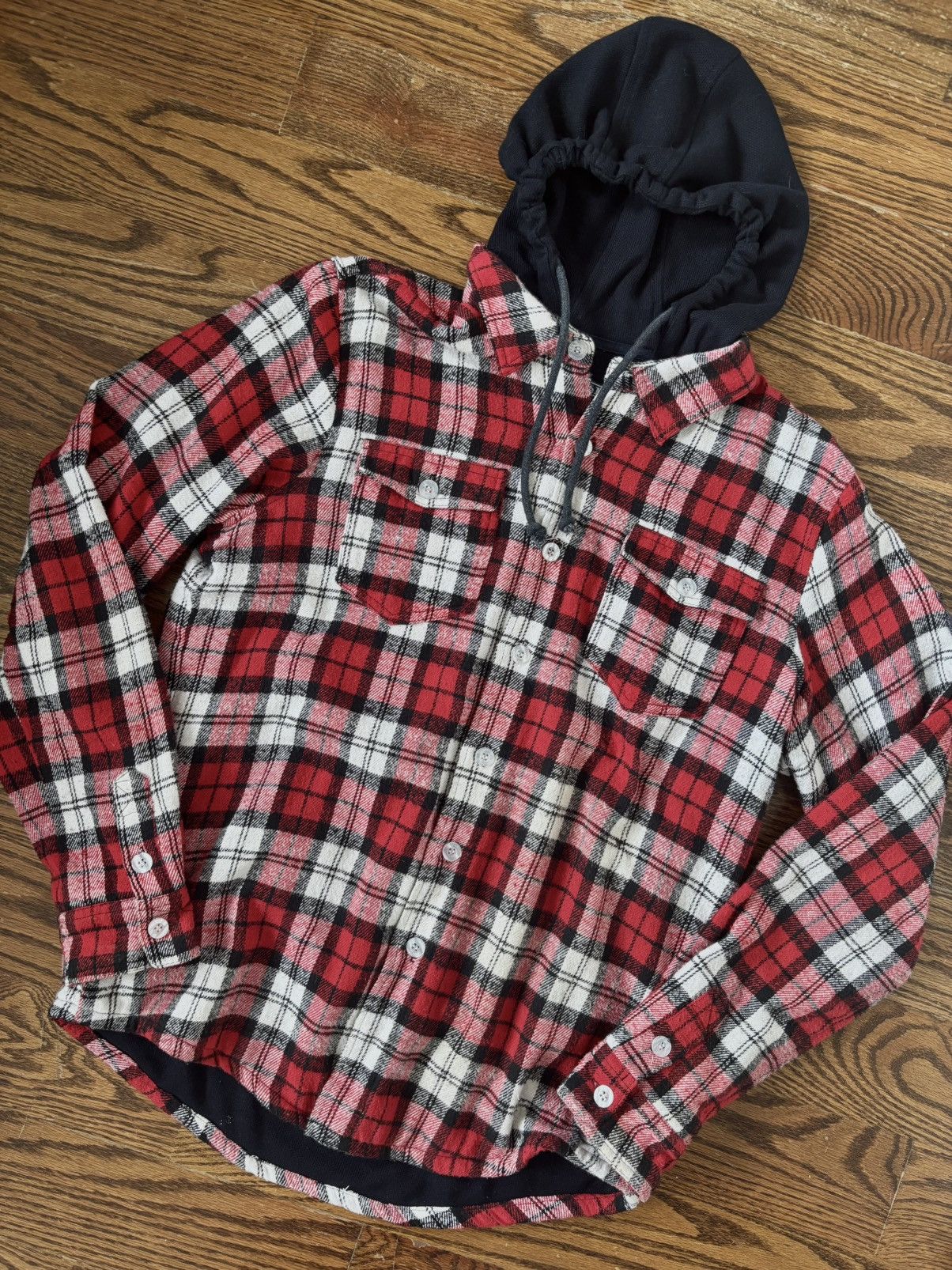 Polo Ralph Lauren vintage 90s polo ralph lauren hooded flannel winter event Size US L / EU 52-54 / 3 - 2 Thumbnail