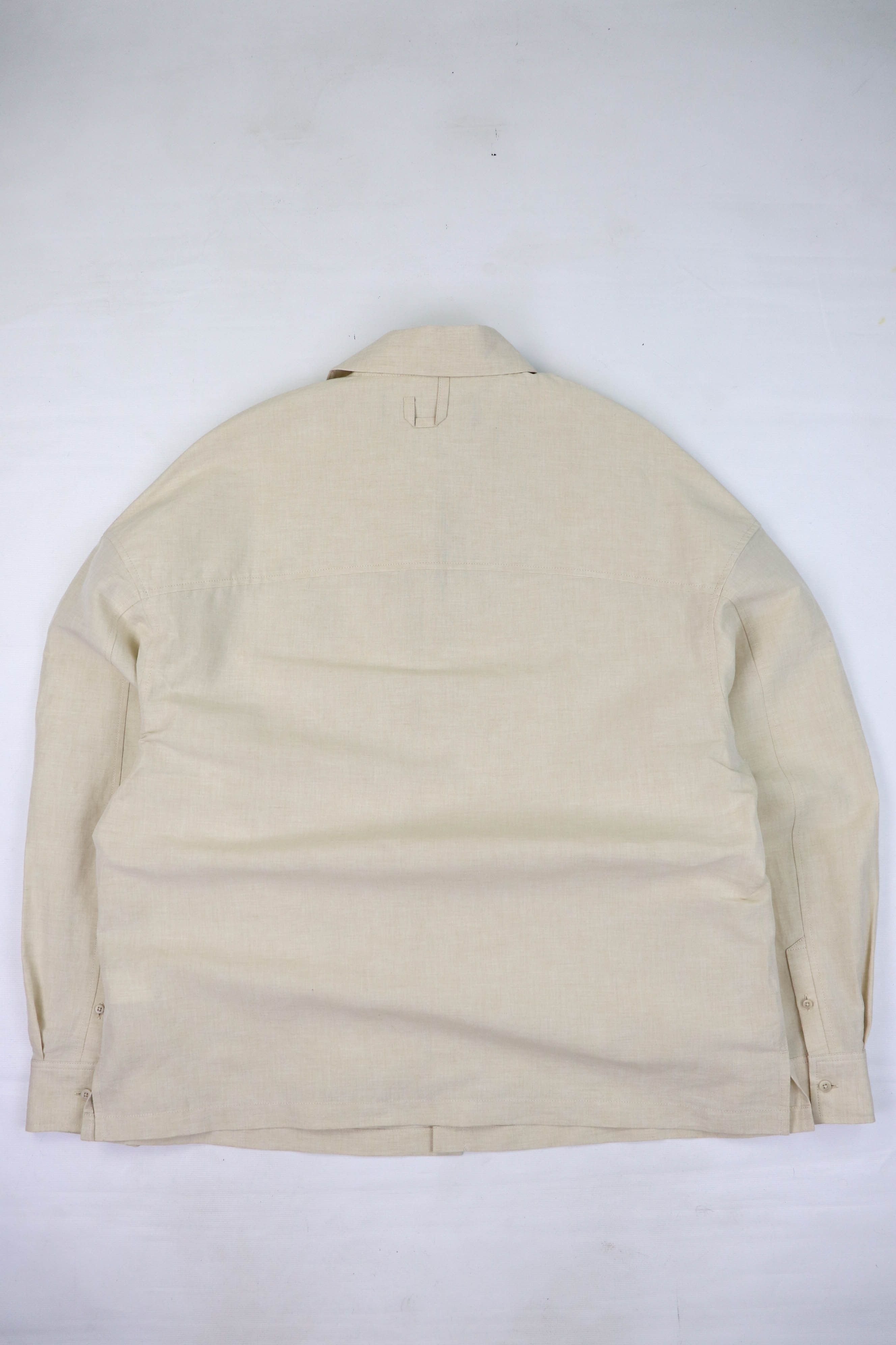 Jacquemus The Jacquemus La Croisiere Beige Linen Blend Oversized Shirt Size US XL / EU 56 / 4 - 2 Thumbnail
