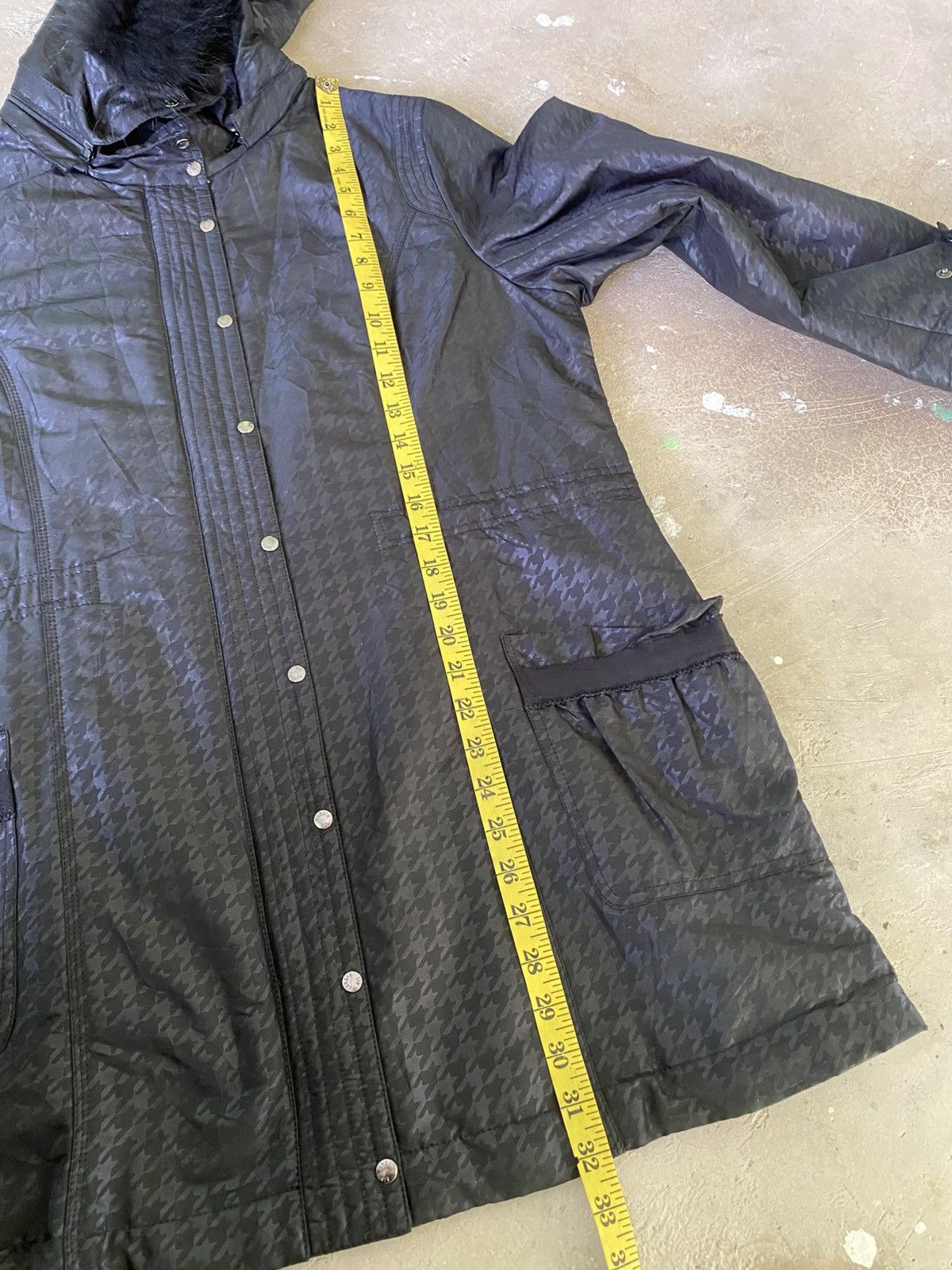 Hiroko Koshino Homme Hiroko Bis Fur Hood Houndstooth Parka Jacket Size US M / EU 48-50 / 2 - 14 Thumbnail