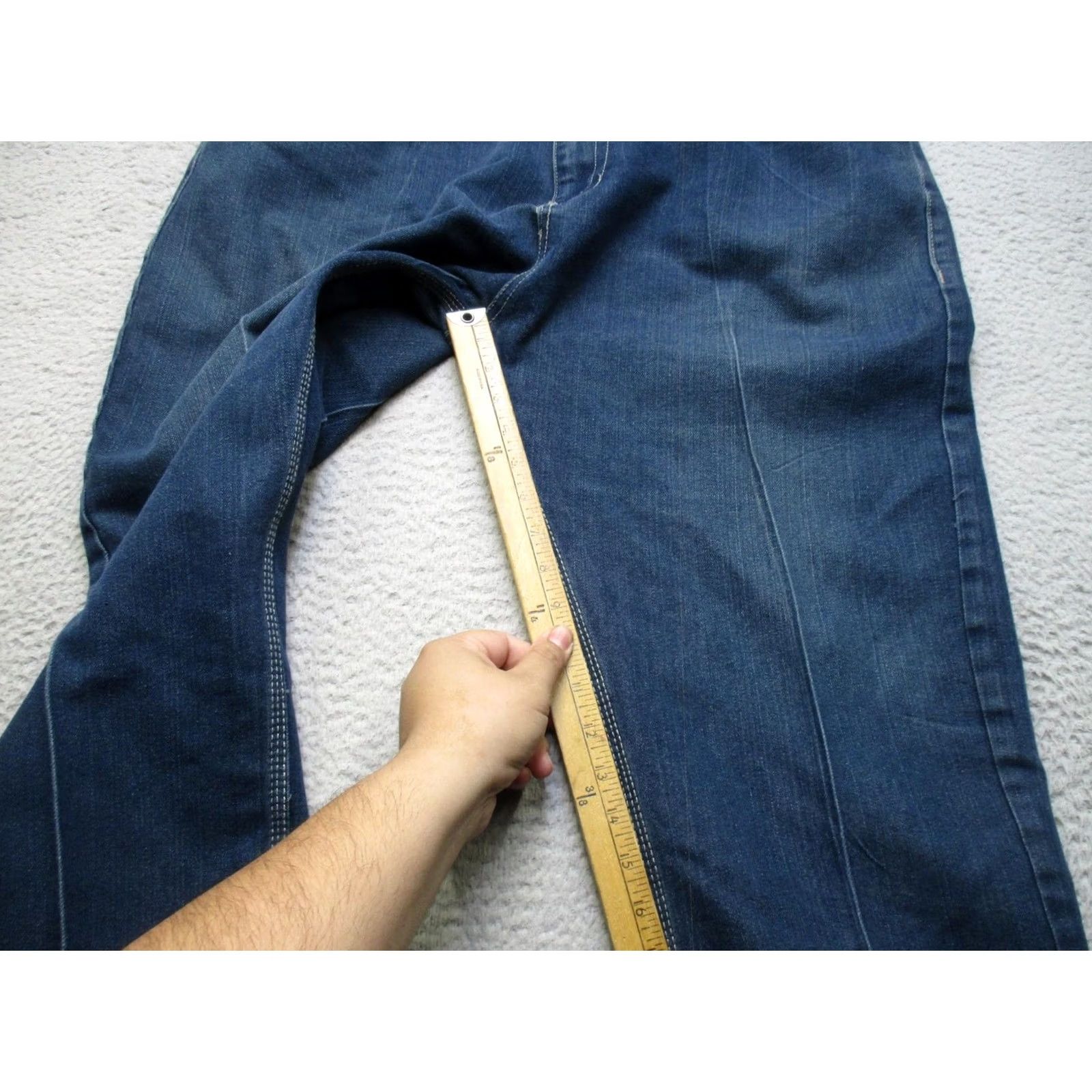 Coogi Coogi Jeans Mens 42x32 Blue Relaxed Straight Denim Embroidered Back C Pockets Size US 42 / EU 58 - 6 Thumbnail