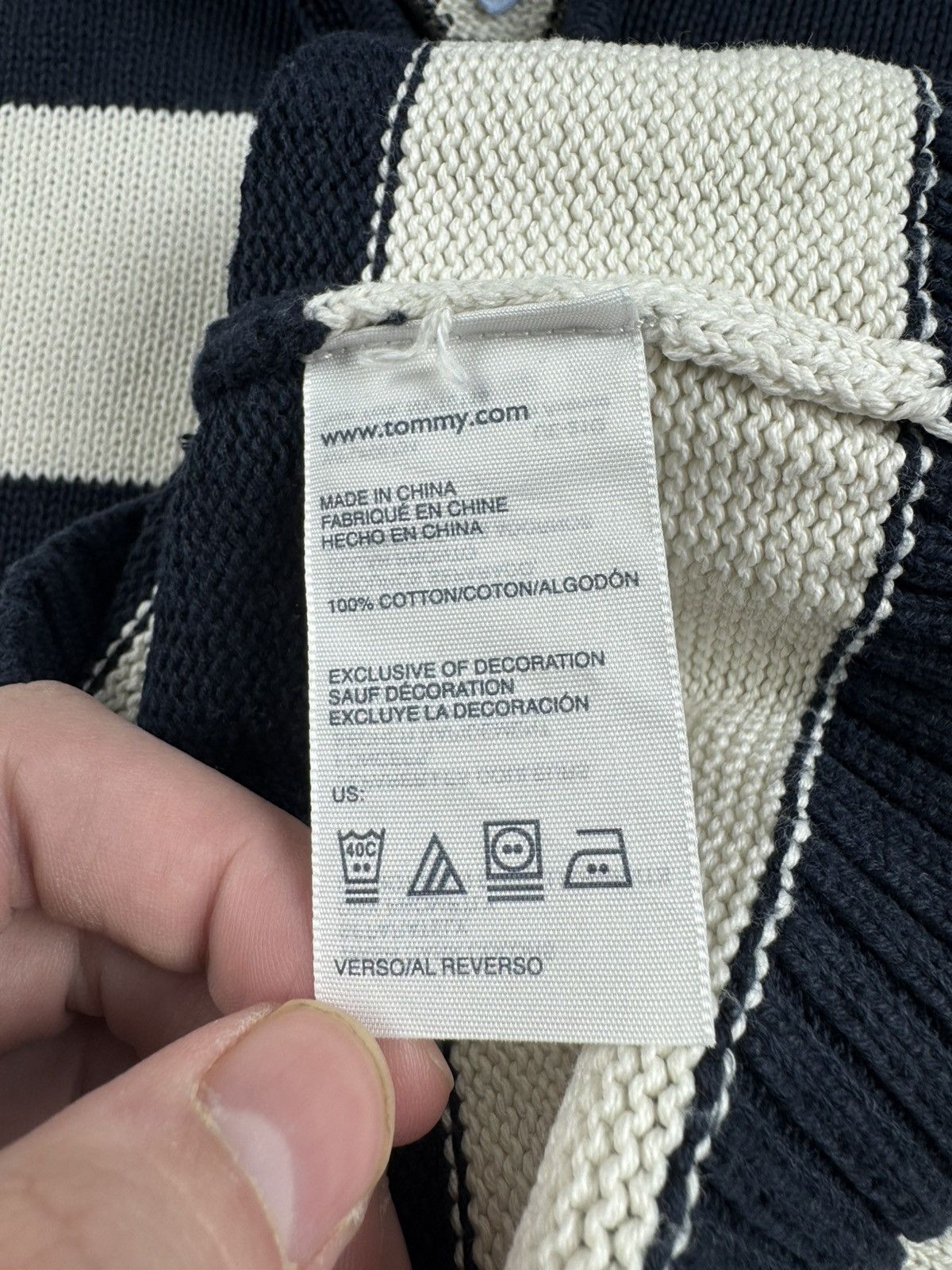 Tommy Hilfiger Tommy Hilfiger USA Striped 1/3 1/4 Varsity Sweater Pullover Size US M / EU 48-50 / 2 - 13 Thumbnail