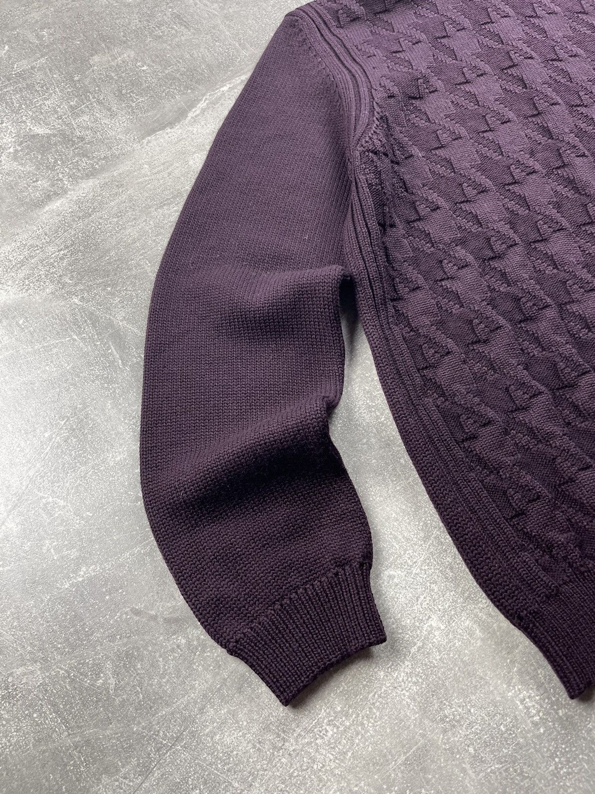 Z Zegna Z Zegna Wool High Neck Knited Burgundy Sweater Made in IT Size US M / EU 48-50 / 2 - 3 Thumbnail