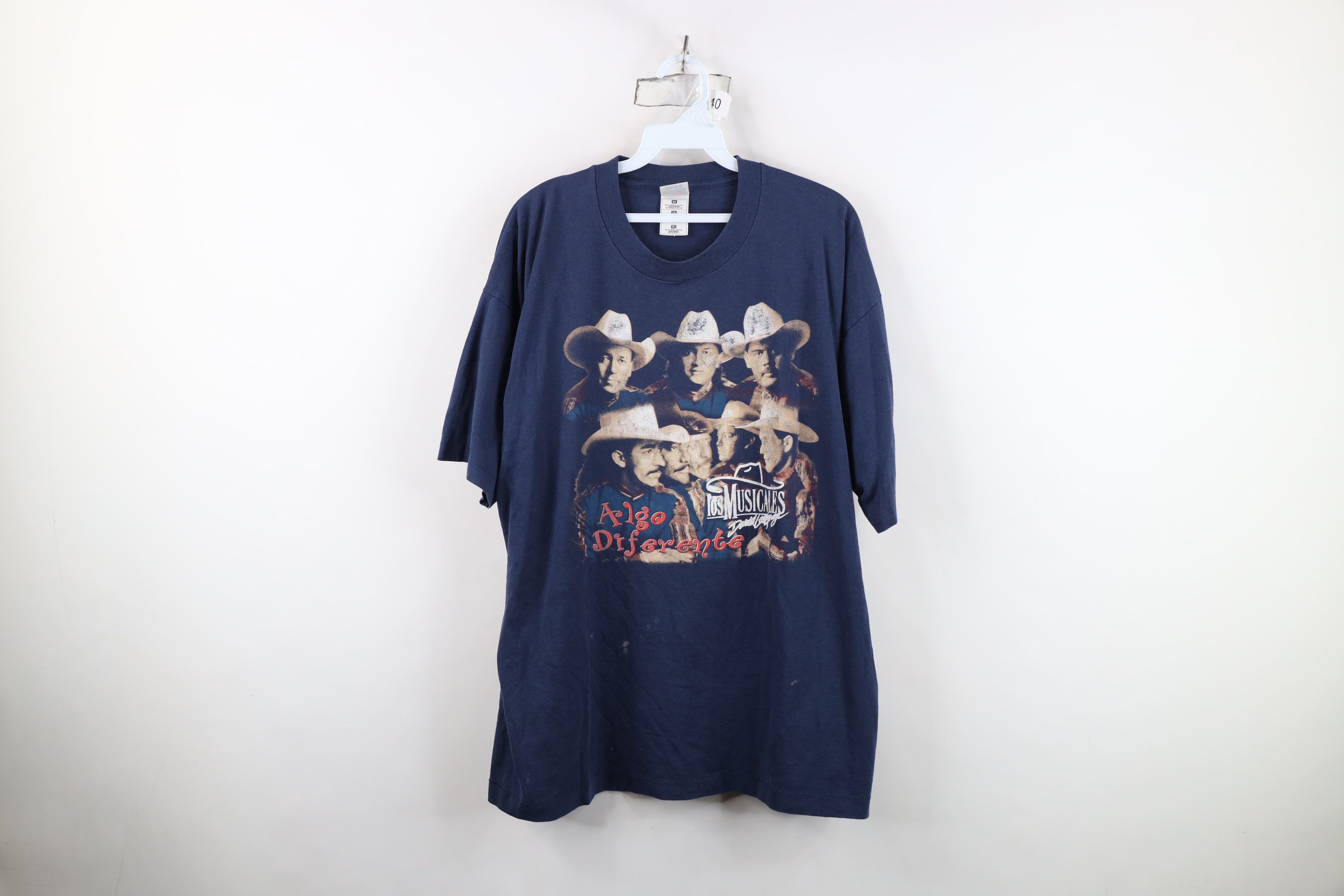 Vintage Vintage 90s Los Musicales David Lee Garza Algo T-Shirt Size US XL / EU 56 / 4 - 1 Thumbnail