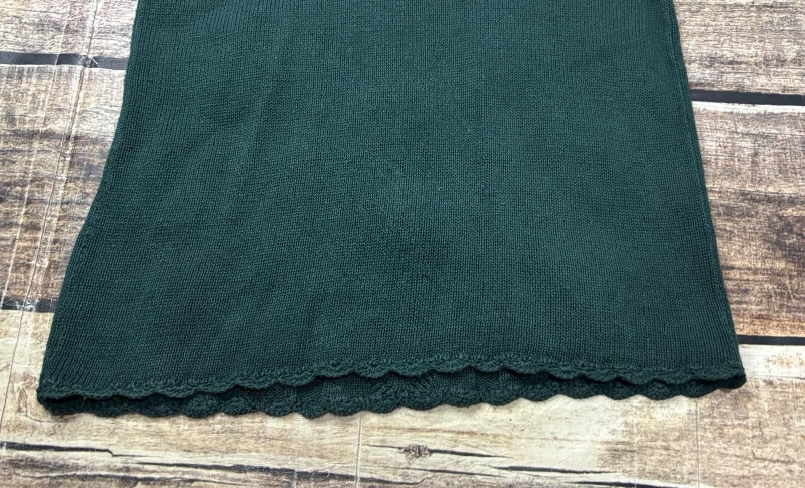 The Unbranded Brand VTG Sweater Womens Medium 3D Floral Cable Knit Green Cotton Size M / US 6-8 / IT 42-44 - 8 Thumbnail