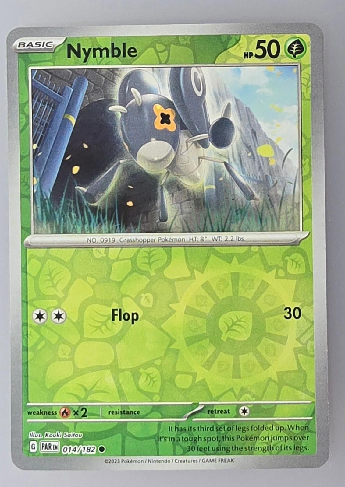 Pokemon Nymble trading card from the Pokémon TCG: Scarlet & Violet Size ONE SIZE - 1 Thumbnail