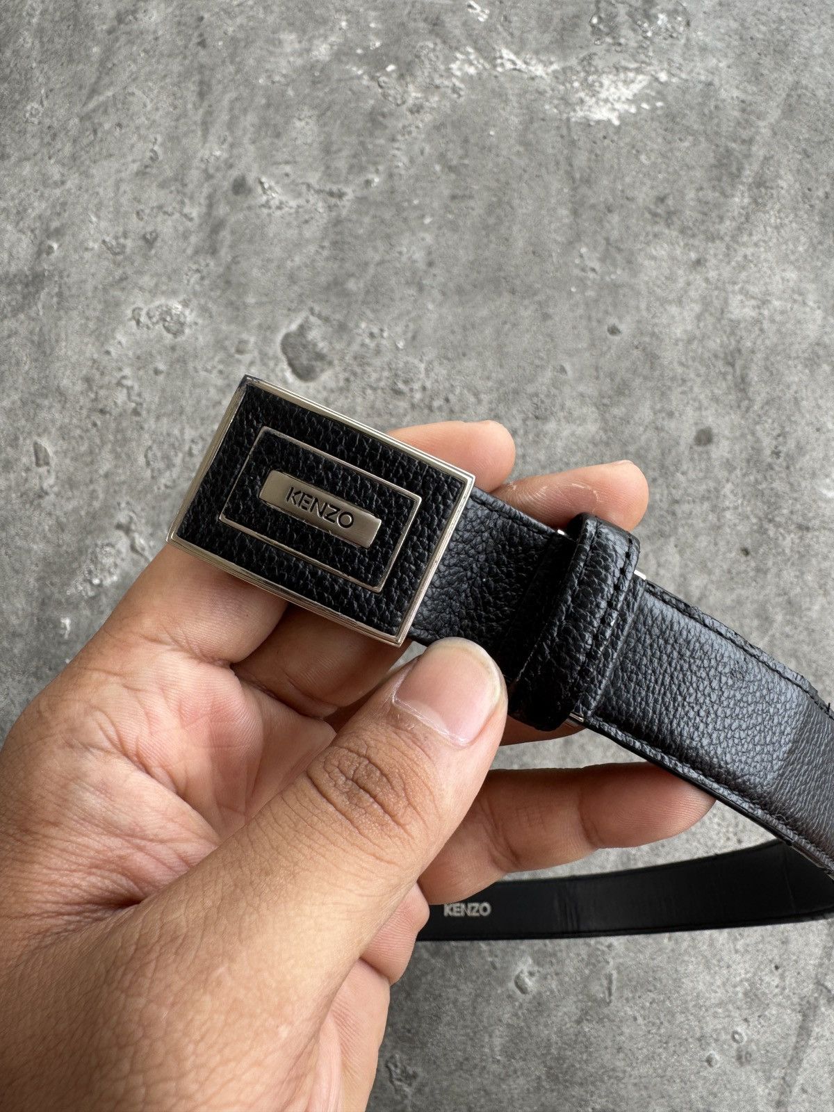 Kenzo Kenzo Black Leather Belt Size ONE SIZE - 8 Thumbnail