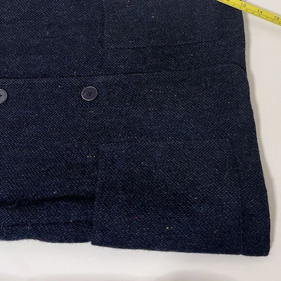 Sandro SANDRO Tweed 100% Wool Lined Blazer Jacket Buttons Blue Size L / US 10 / IT 46 - 6 Thumbnail
