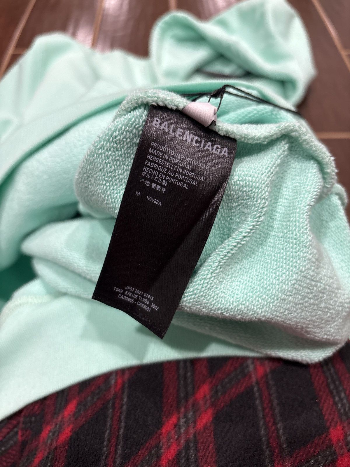 Balenciaga NEW Balenciaga Logo Hoodie Turquesa Turquoise SZ M/Fits XL Size US XL / EU 56 / 4 - 7 Thumbnail