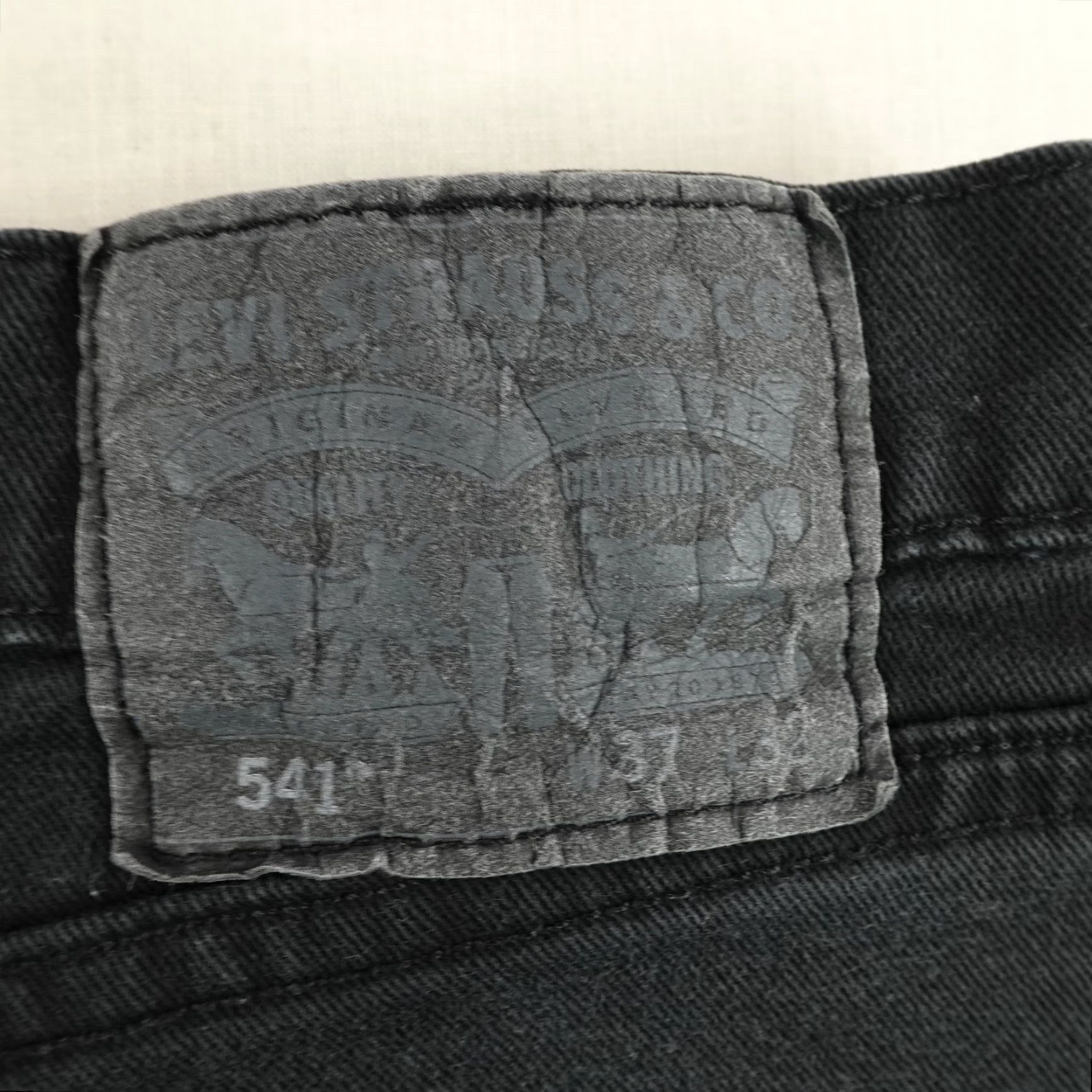 Levi's Levis Jeans Mens 37x32 Black 541 Athletic Fit Straight Leg Red Flex Work Pants Size US 36 / EU 52 - 7 Thumbnail