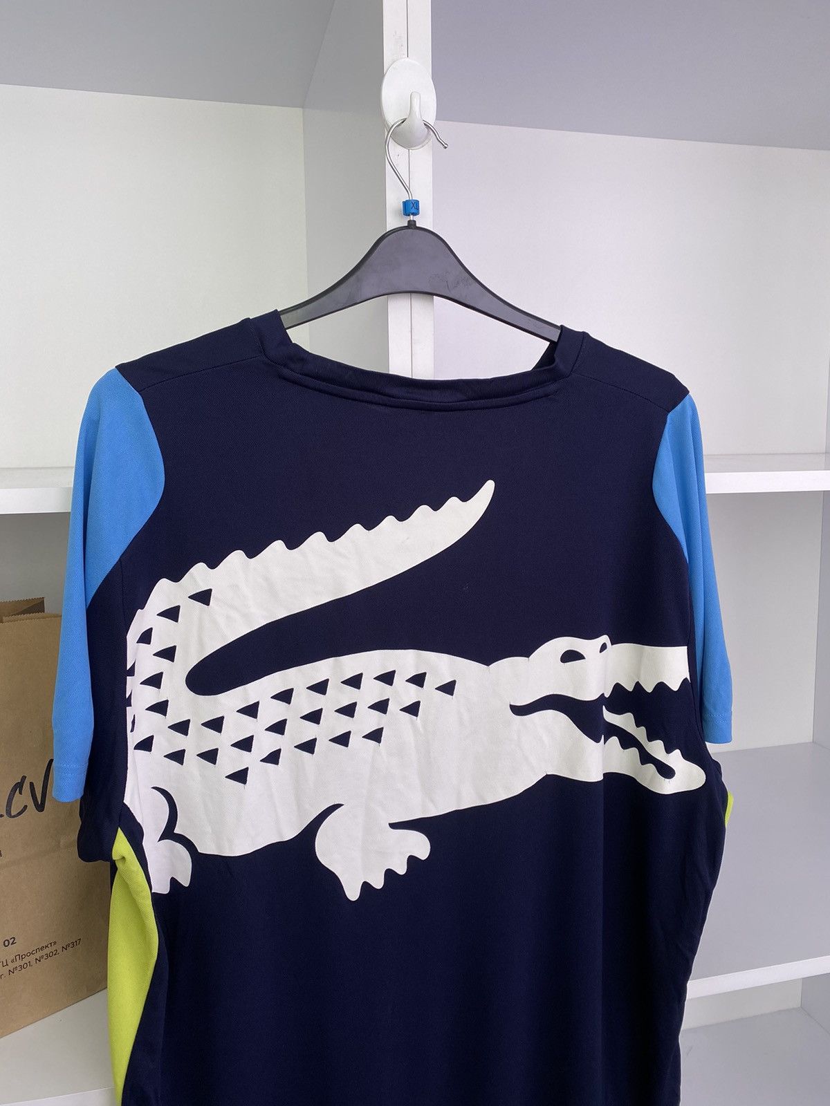 Lacoste × Vintage Vintage Lacoste Men's Crocodile Print T-Shirt Size US XXL / EU 58 / 5 - 10 Thumbnail