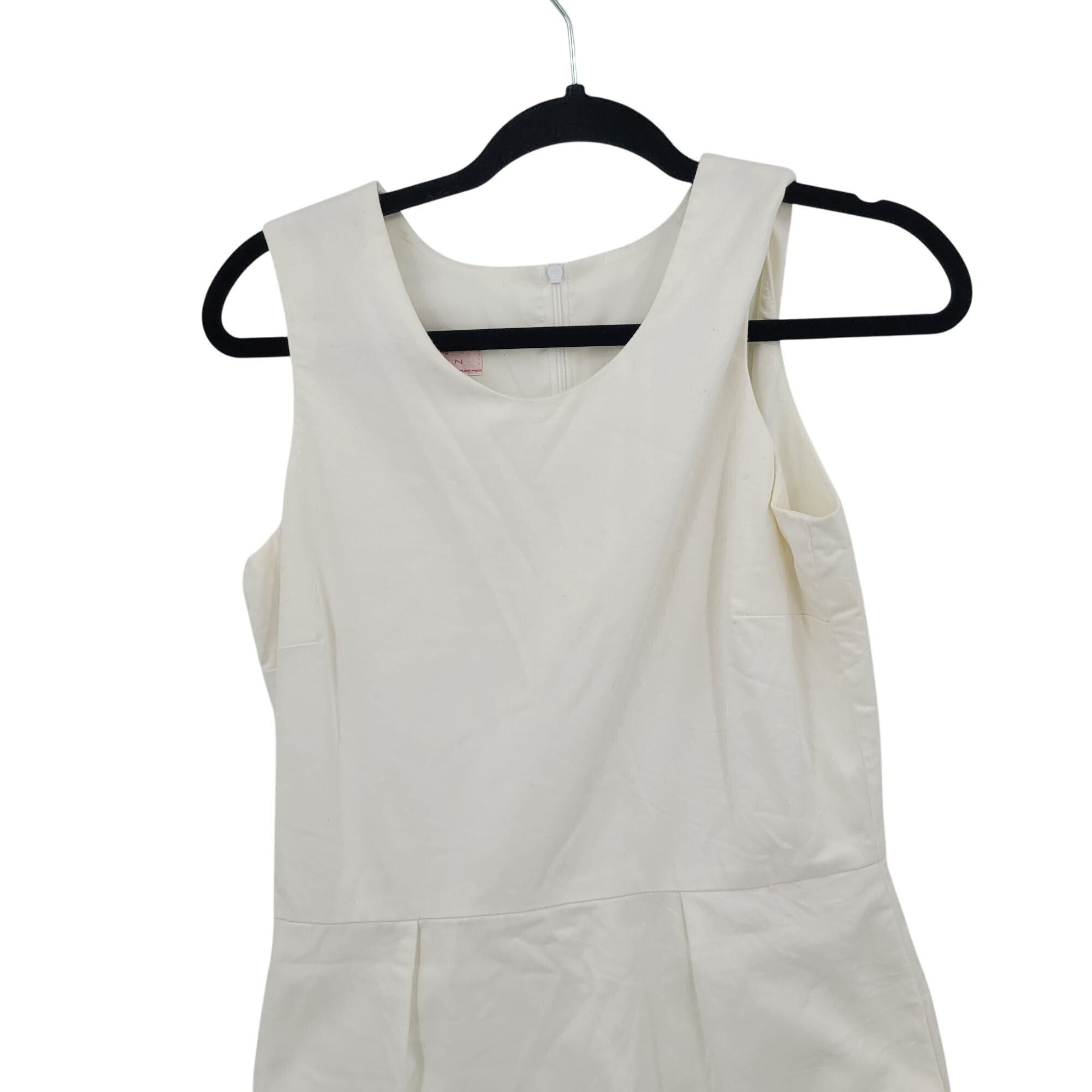 Designer Pink Tartan Womens White Sleeveless Sheath Dress Sz 8 Canada Size M / US 6-8 / IT 42-44 - 4 Thumbnail
