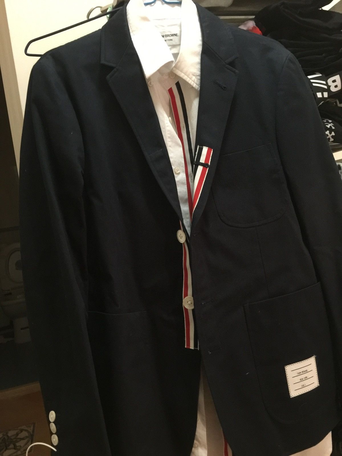 Thom Browne SQUARE CUT SHELL PATCH POCKET JACKET Size 38R - 11 Thumbnail