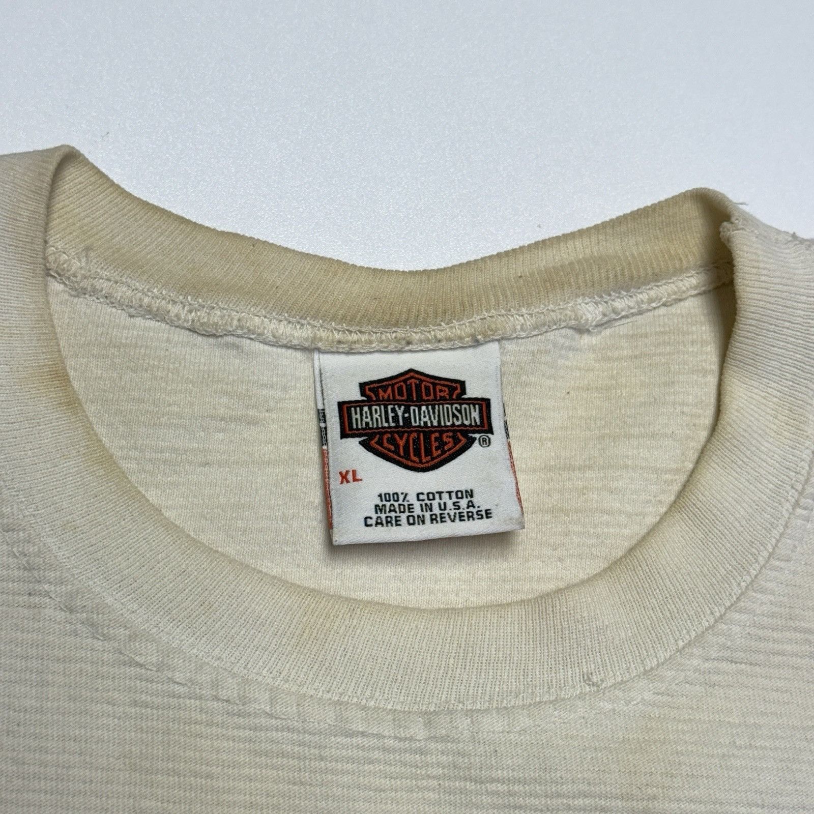 Harley Davidson Vintage Y2K Harley Davidson T Shirt Mens XL 23.5x27.5 White Size US XL / EU 56 / 4 - 4 Thumbnail
