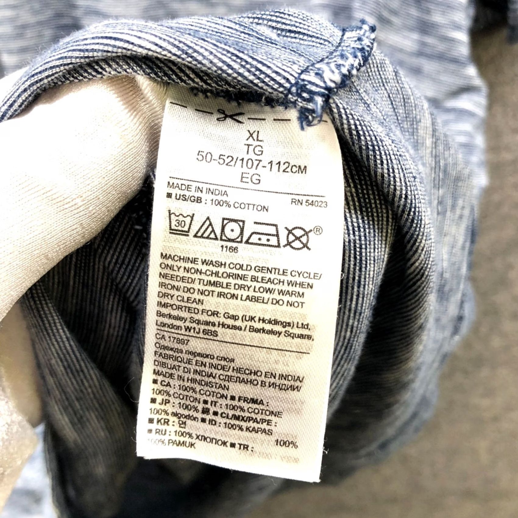 Banana Republic Banana Republic Essential Tee Men XL Blue Short Sleeve T Shirt Heathered Cotton Jersey Pocket Logo Striped Casual Classic Size US XL / EU 56 / 4 - 4 Thumbnail