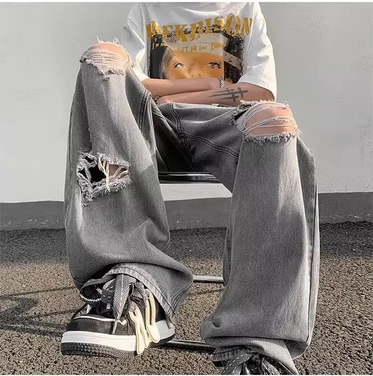 Japanese Brand Retro casual washed distressed jeans Size US 30 / EU 46 - 5 Thumbnail