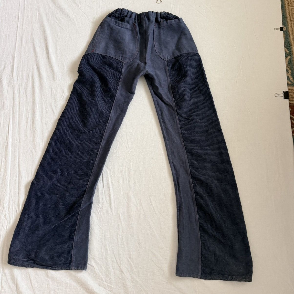 Other Patchwork Corduroy Denim Low Rise Flare Pants Avant Garde Size 25" / US 0 / IT 36 - 4 Thumbnail