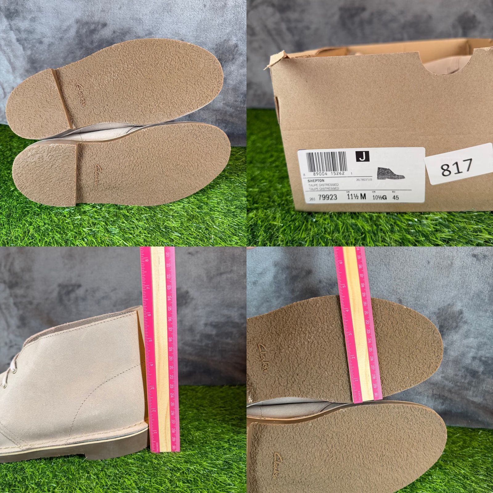 Clarks Clarks Chukka Boots Mens 11.5 M Taupe Distressed Suede Desert Boot Casual Business Menswear Classic Size US 11 / EU 44 - 8 Thumbnail