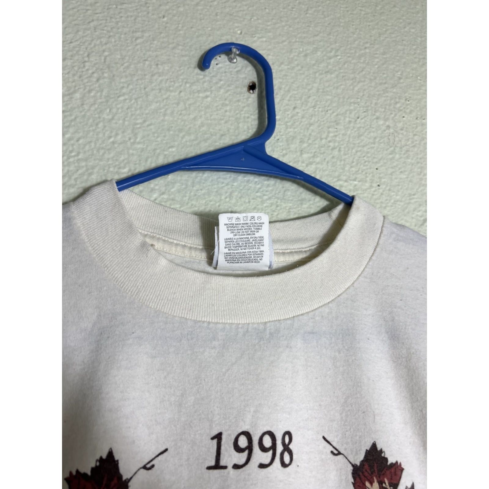 Jerzees VINTAGE Elk Grove Thanksgiving Soccer T Shirt Men L White 1998 Shirt Mens Size US L / EU 52-54 / 3 - 4 Thumbnail