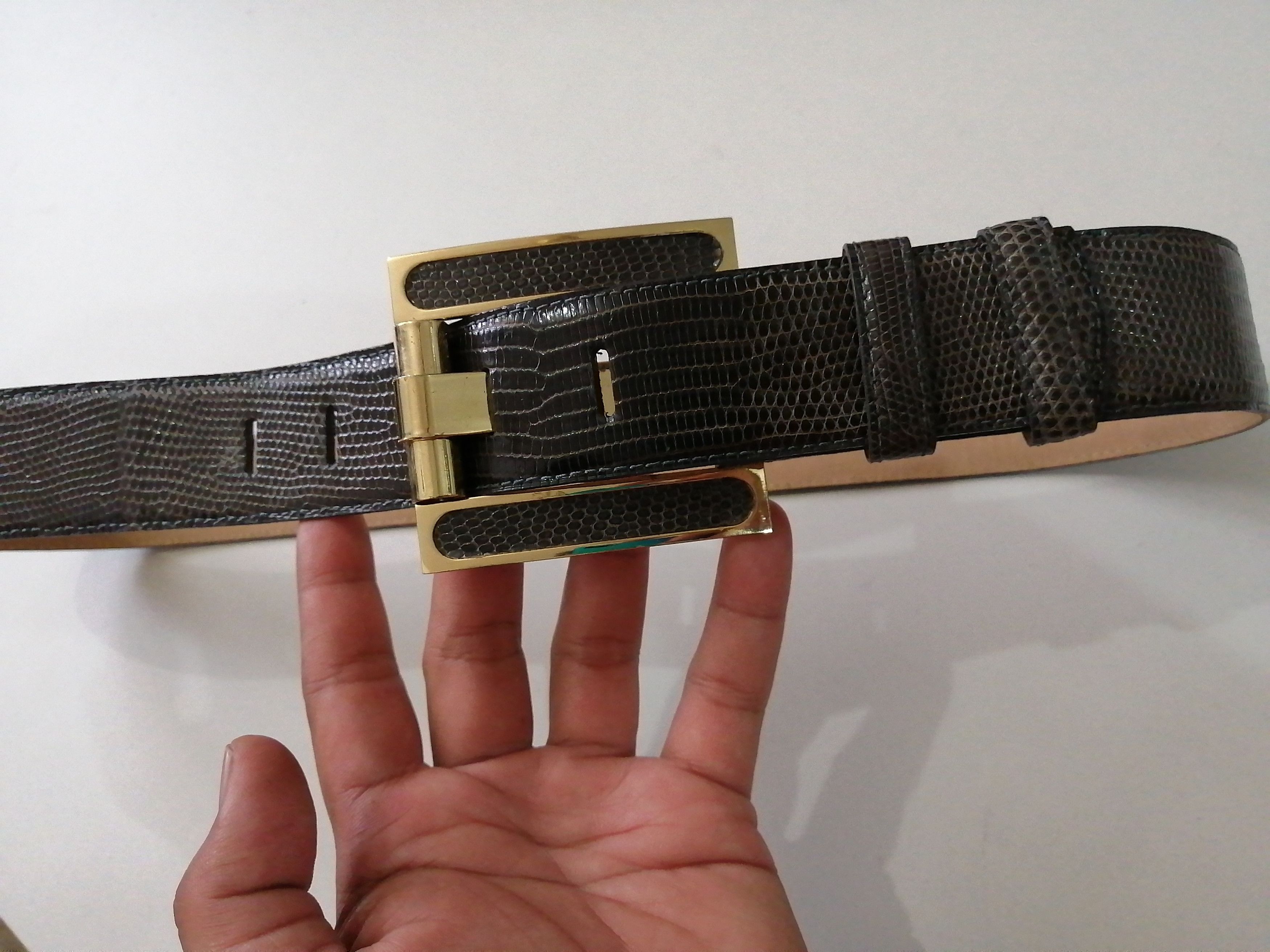 Other KARA ROSS NEW YORK GENUINE LIZARD BELT Size 34 - 17 Thumbnail
