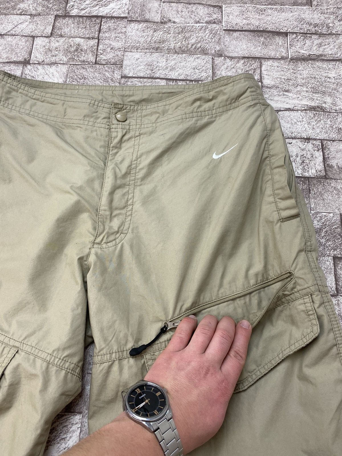 Nike × Vintage Vintage Nike Cargo Y2k Beige ATHLETIC Dept ATHDPT L Size US 36 / EU 52 - 6 Thumbnail