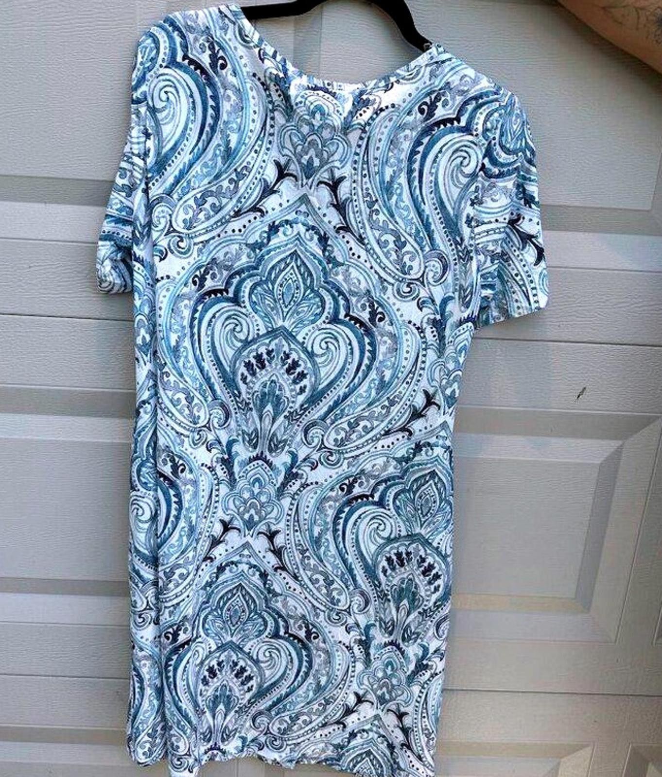 Elie Tahari Elegant Paisley Print Dress - Size L Size L / US 10 / IT 46 - 2 Thumbnail
