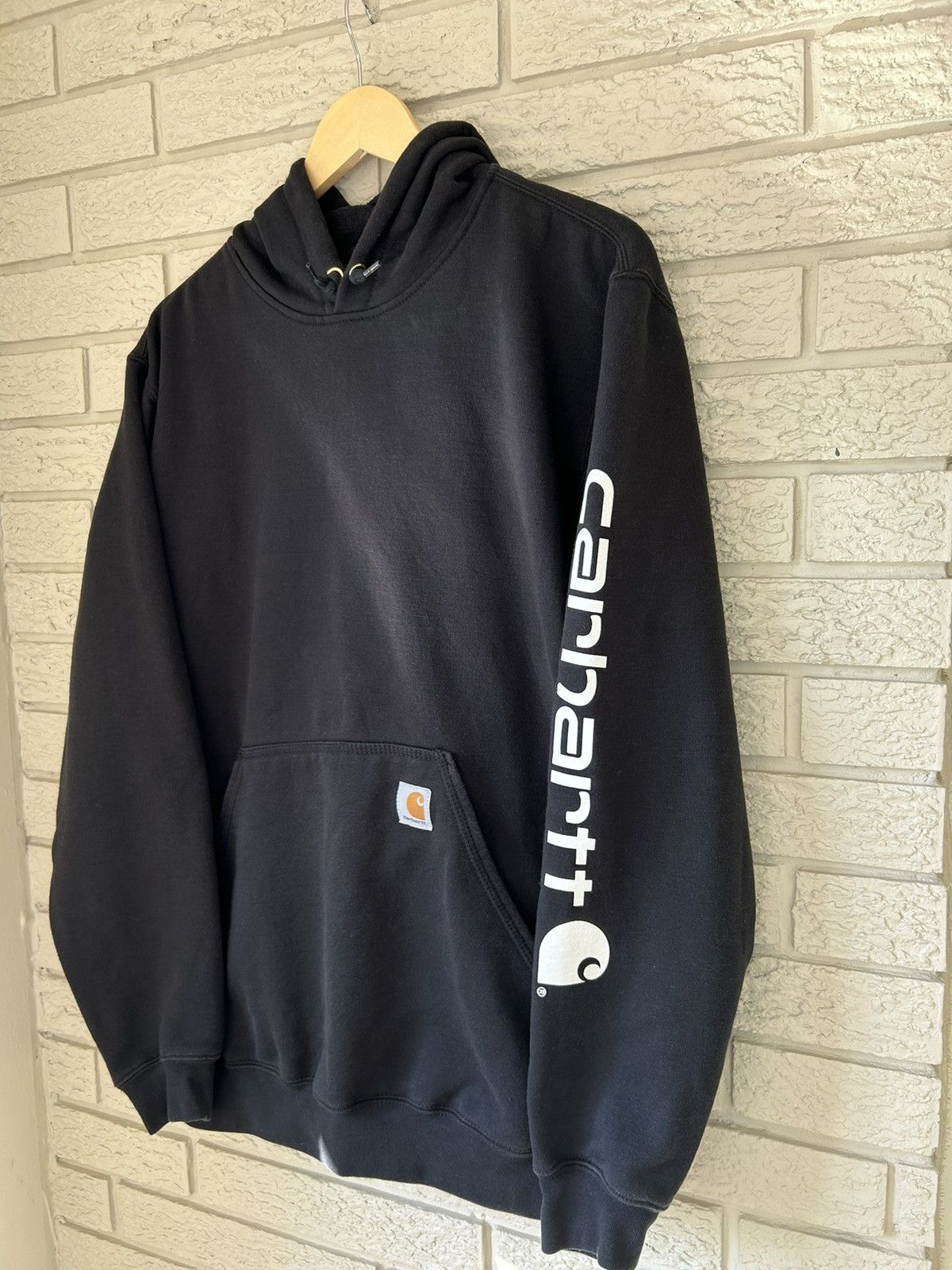 Carhartt Carhartt Black Fleece Lined Pullover Hoodie Size US M / EU 48-50 / 2 - 2 Thumbnail