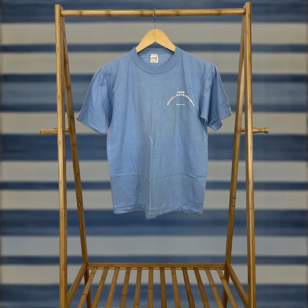 Vintage VTG 80s Sportswear T-Shirt M Men Blue Short Sleeve 50/50 Single Stitch 80s Theme Size US M / EU 48-50 / 2 - 1 Thumbnail