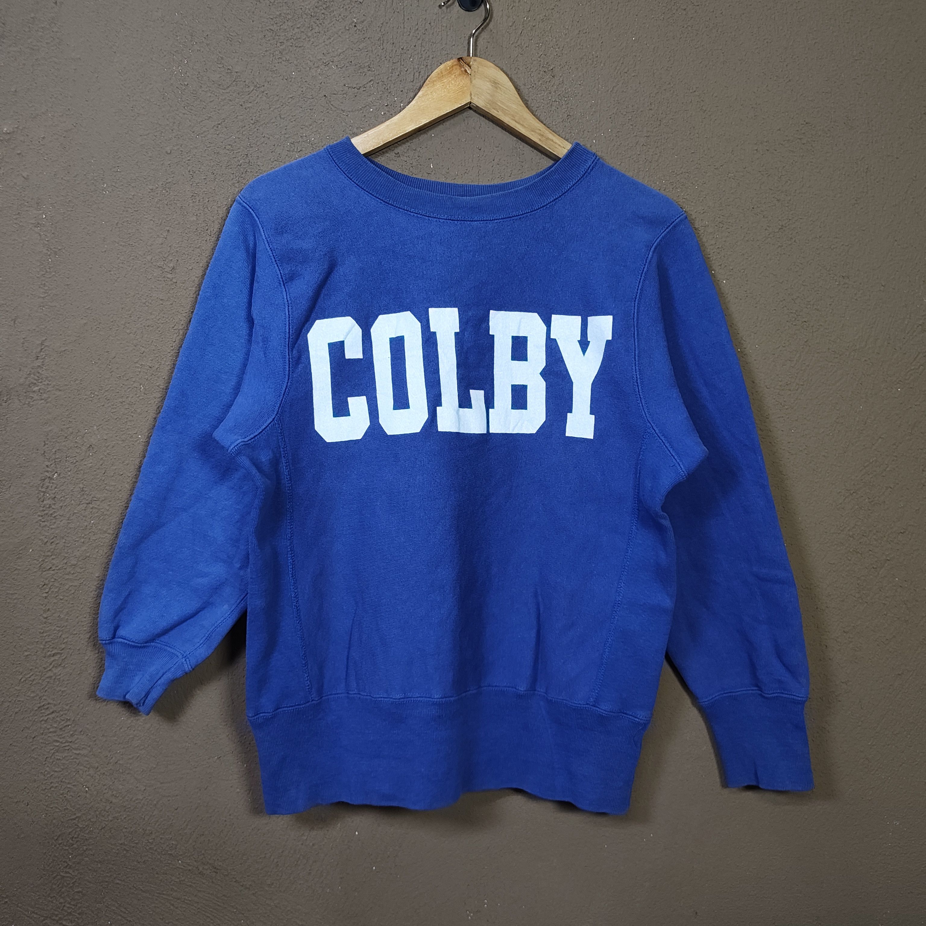 Champion Vintage 90s CHAMPION COLBY Spellout Sweatshirt Size US S / EU 44-46 / 1 - 1 Thumbnail