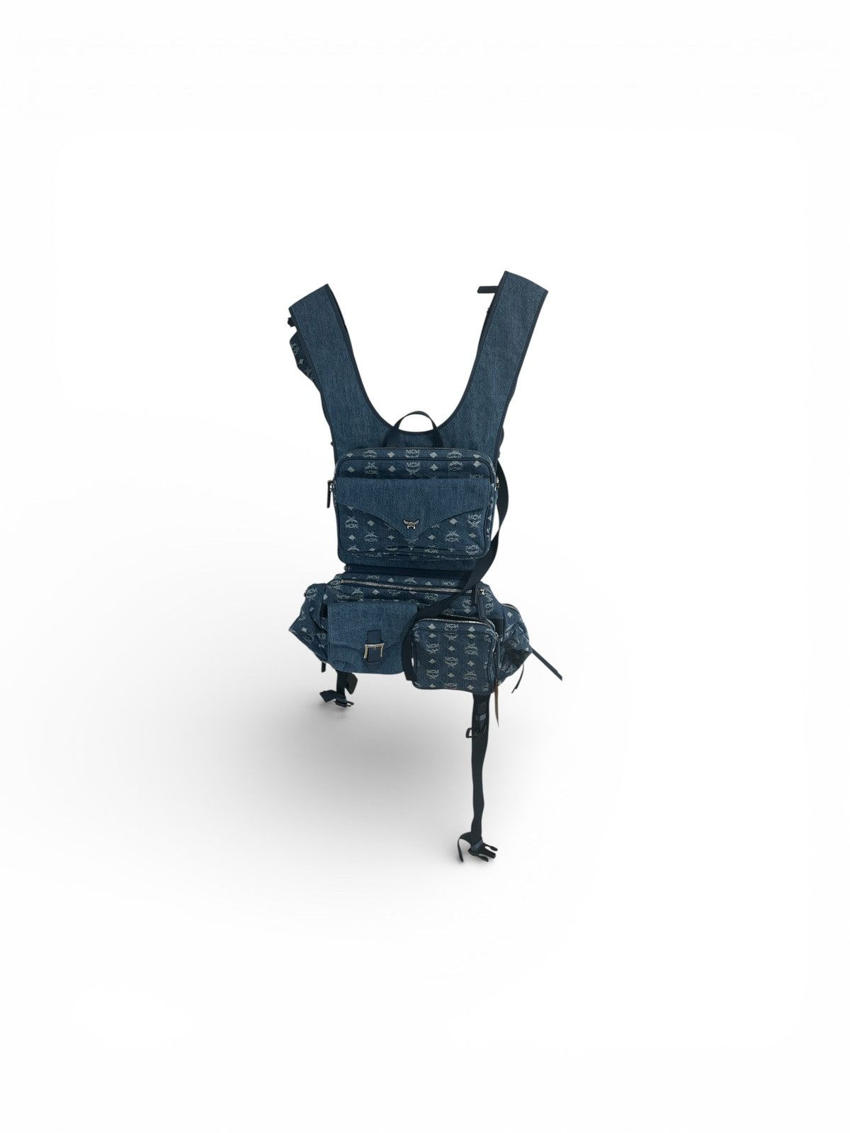 MCM MCM AREN MULTI BACKPACK DENIM Size ONE SIZE - 4 Thumbnail