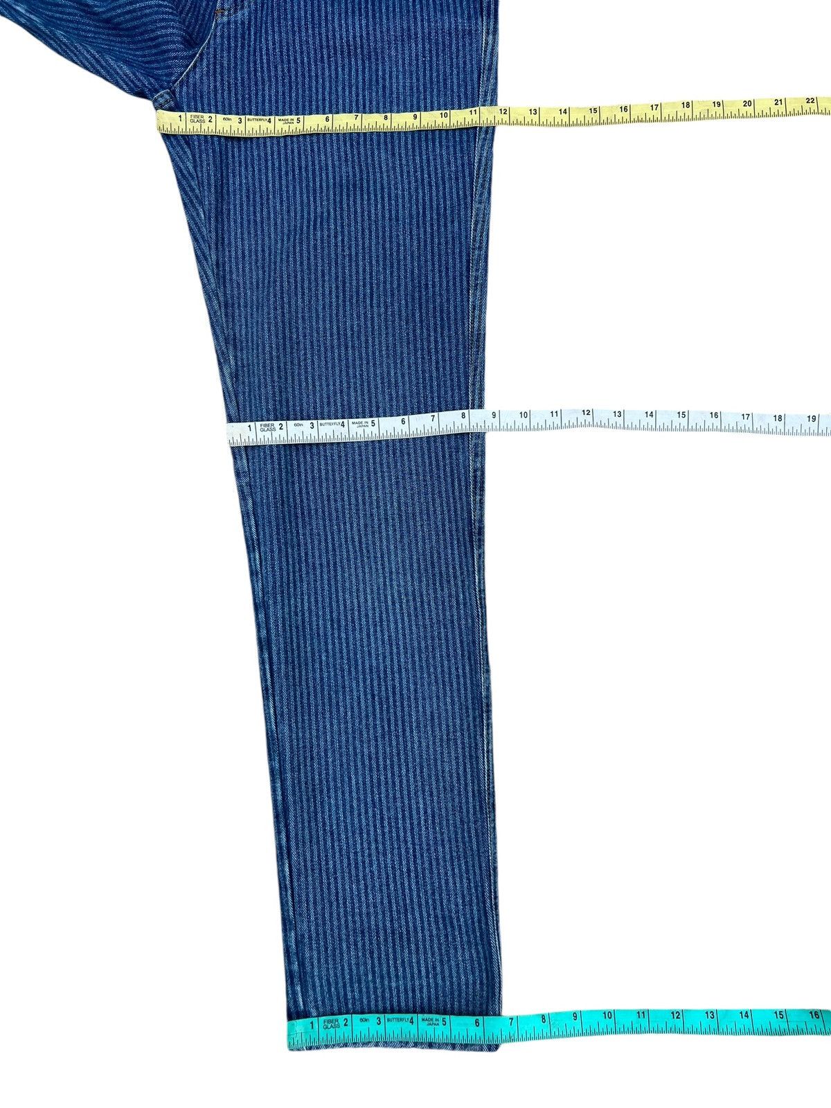 Versace × Vintage Vintage 90s Versace Sport Made in Italy Striped Denim Jeans Size US 29 - 4 Thumbnail