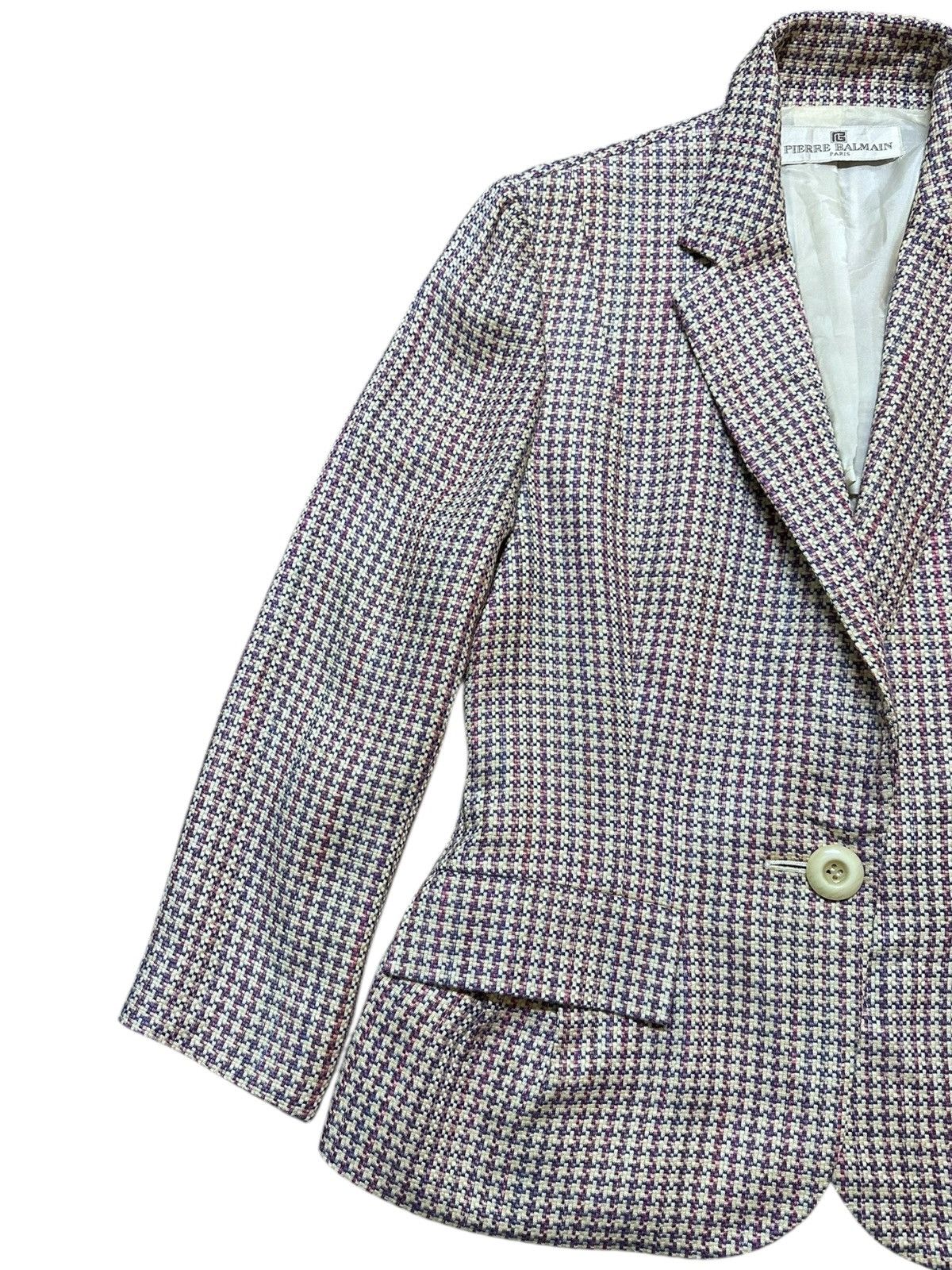 Pierre Balmain Vintage Pierre Balmain Thom Browne Check Slim Blazer Size S / US 4 / IT 40 - 2 Thumbnail