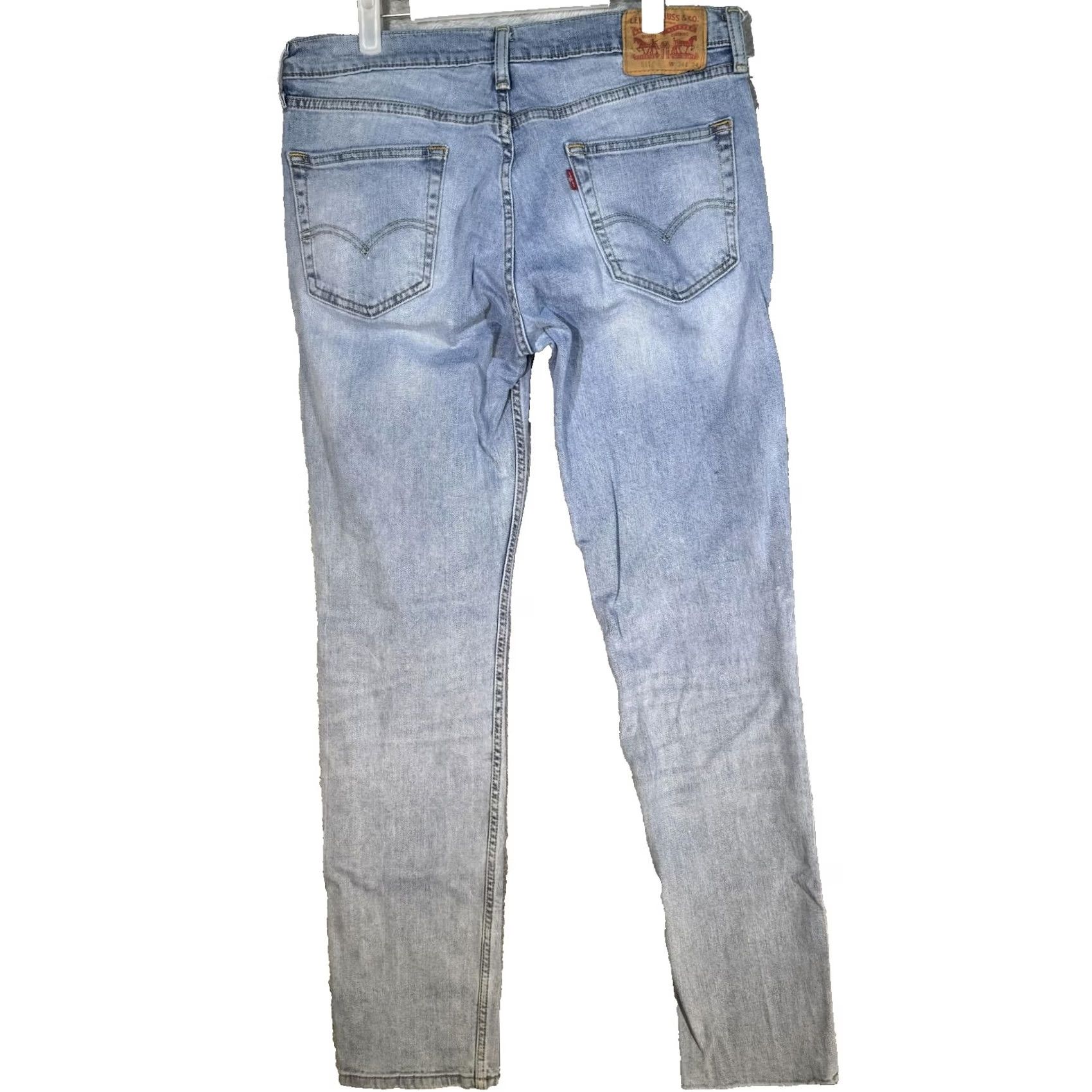 Levi's VINTAGE Levis 511 Jeans Mens 34x34 Light Blue Slim Fit Stretch Denim Light Wash Zip Fly Size US 34 / EU 50 - 2 Thumbnail
