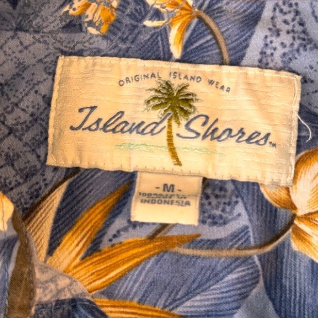 Vintage Island Shores Mens Shirt Floral Pineapple Hawaiian Cotton Button-Down Short Sleeve Medium Size US M / EU 48-50 / 2 - 2 Thumbnail