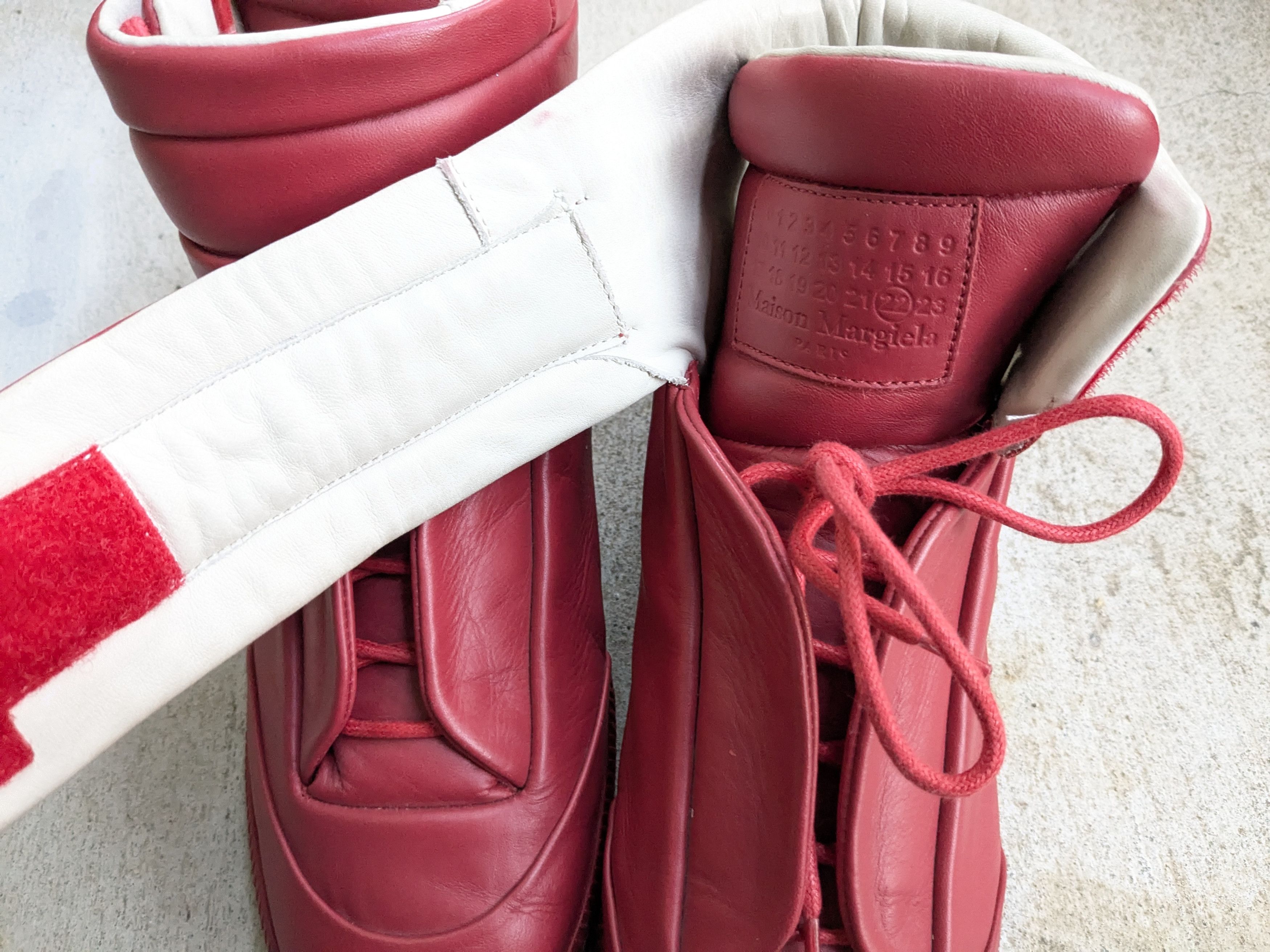 Maison Margiela Maison Margiela Future Red 9 42 Leather High Tops Size US 9 / EU 42 - 5 Thumbnail