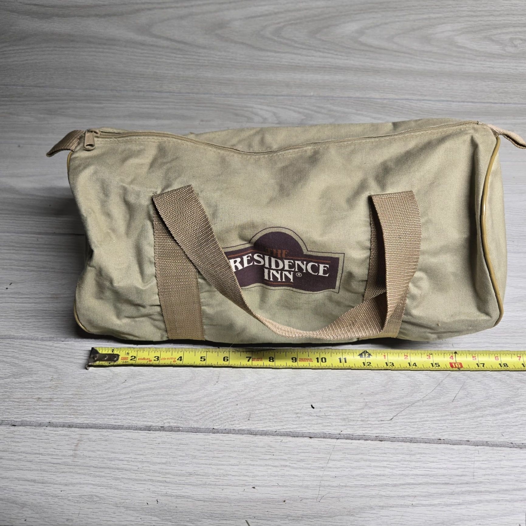 Vintage USA Beige Nylon Duffle Bag Unisex Adult Gym Camping Size ONE SIZE - 5 Thumbnail