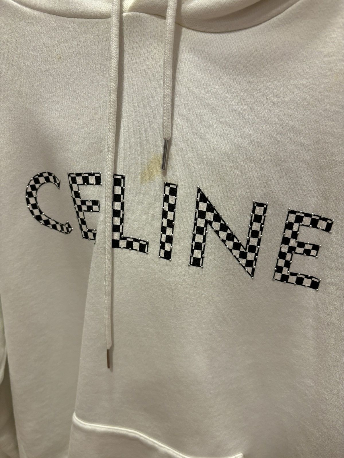 Celine Celine Checker Studded Hoodie Size US M / EU 48-50 / 2 - 3 Thumbnail