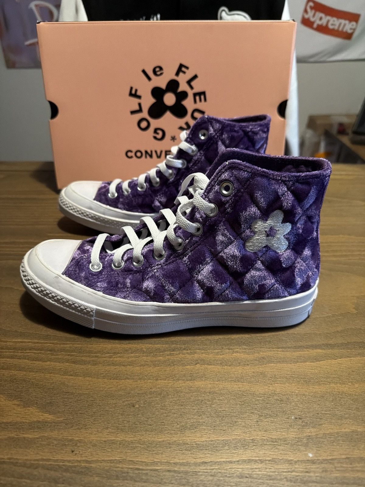 Converse × Golf le Fleur Converse x Golf le Fleur Quilted Velvet Size US 8.5 / IT 38.5 - 2 Thumbnail