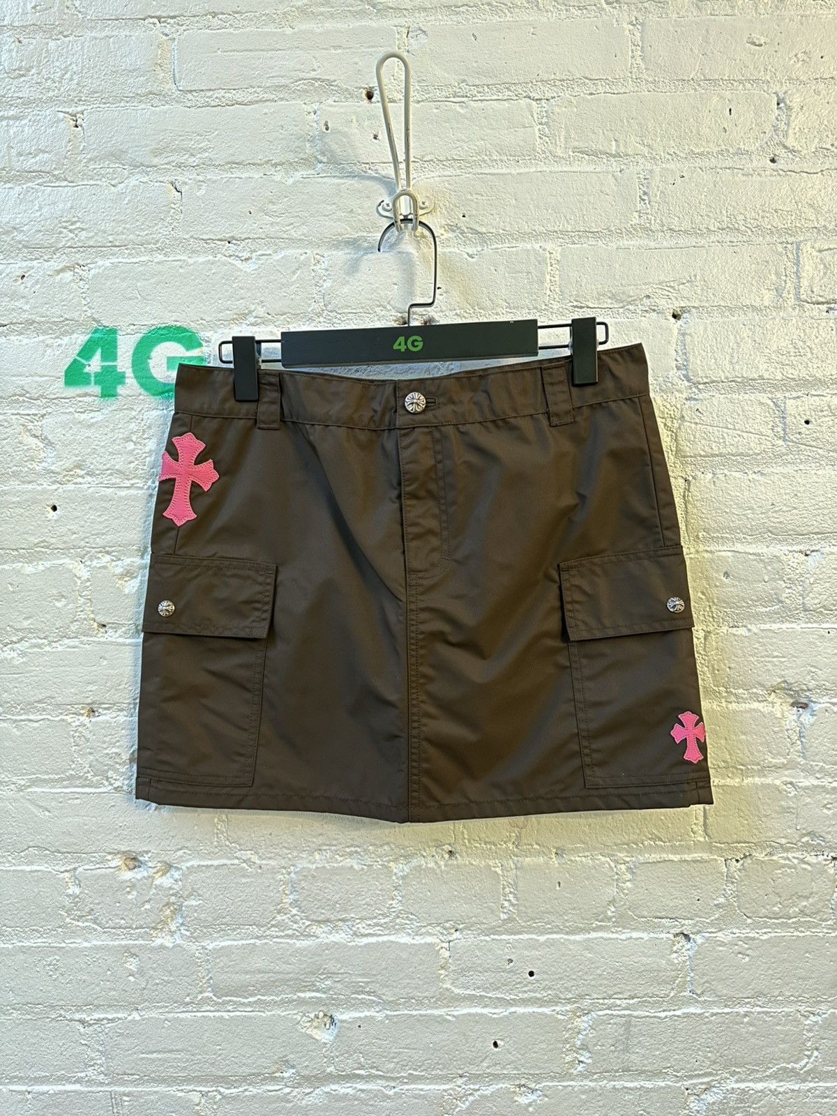 Chrome Hearts CHROME HEARTS PINK PATCH SKIRT SZ28 Size 28" / US 6 / IT 42 - 1 Thumbnail