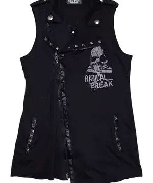 14th Addiction × Le Grande Bleu (L.G.B.) Japanese Punk Goctic Sex PotRevenge Punk Studded Vest Jacket Size US M / EU 48-50 / 2 - 8 Thumbnail
