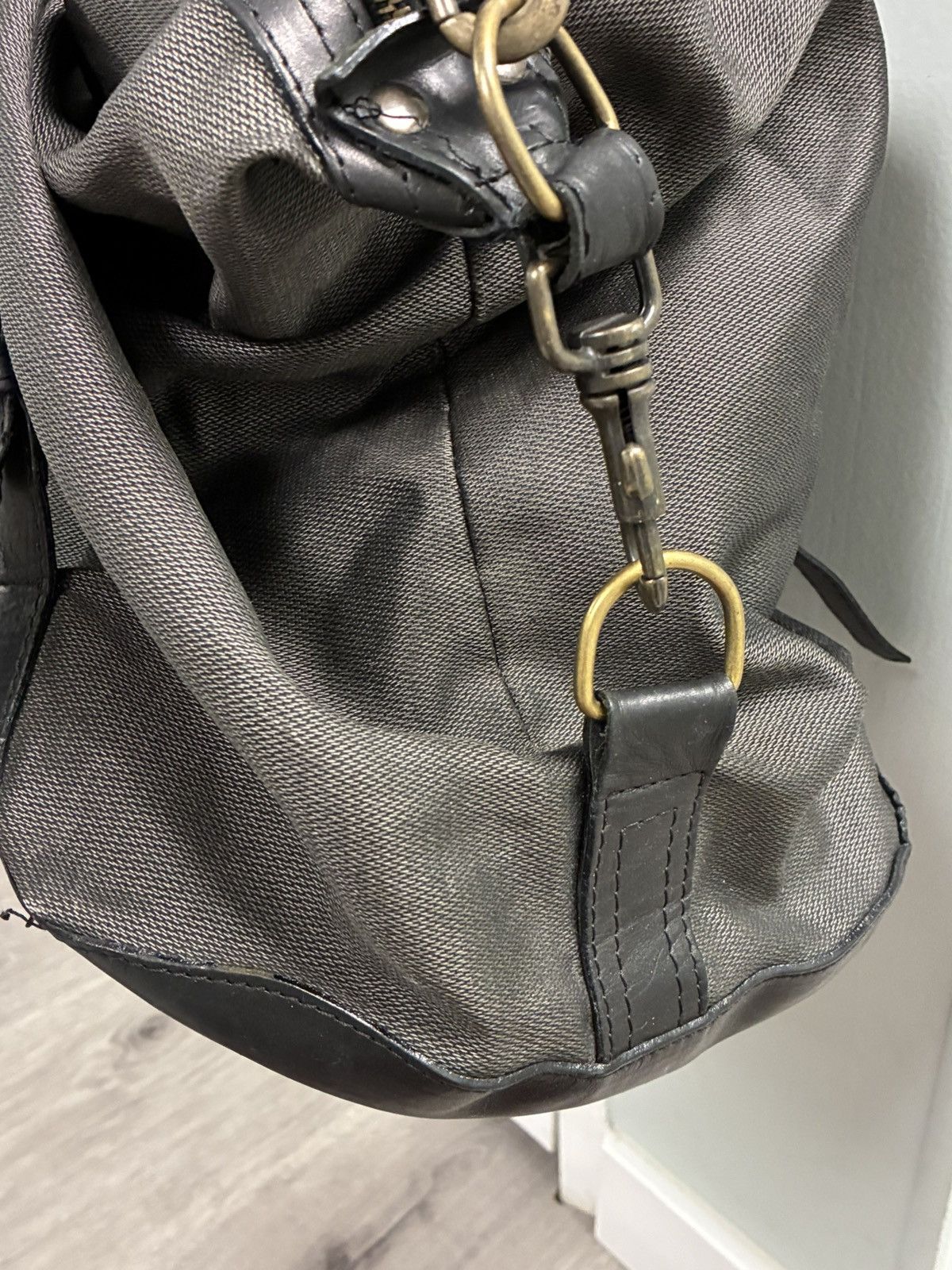 John Varvatos Canvas Leather Duffle Bag Size ONE SIZE - 8 Thumbnail