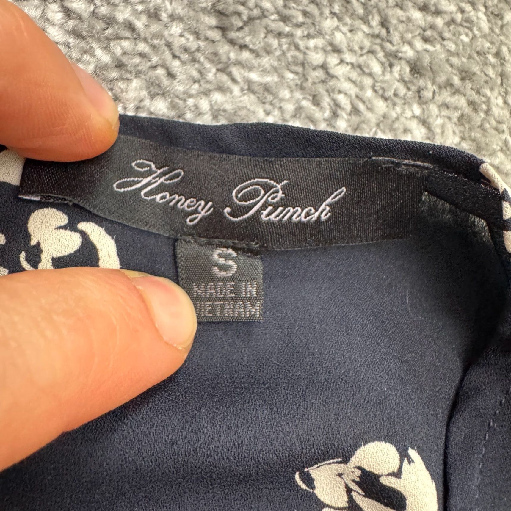 Vintage Honey Punch Jumpsuit Wide Leg Sleeveless Womens Small Navy Blue Floral Summer Size 28" / US 6 / IT 42 - 6 Thumbnail