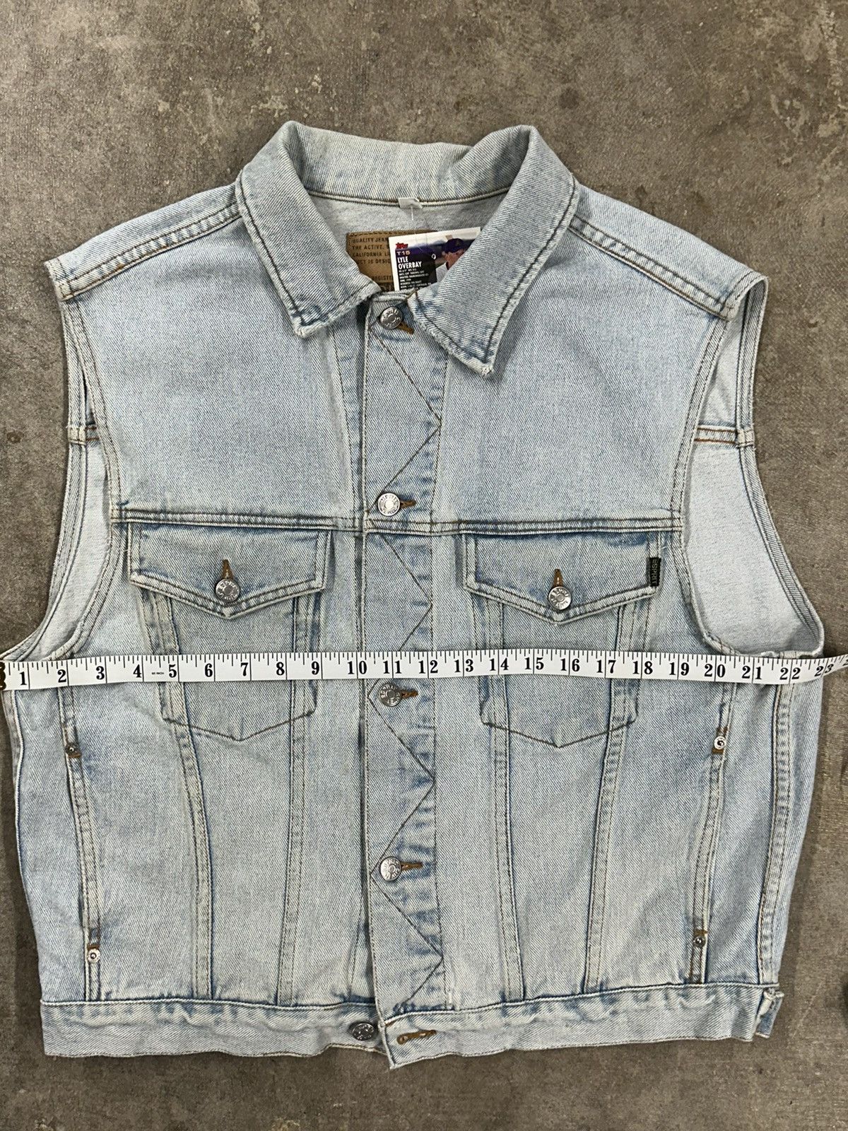Esprit Vintage 90s Esprit Denim Button Up Vest Size M / US 6-8 / IT 42-44 - 10 Thumbnail
