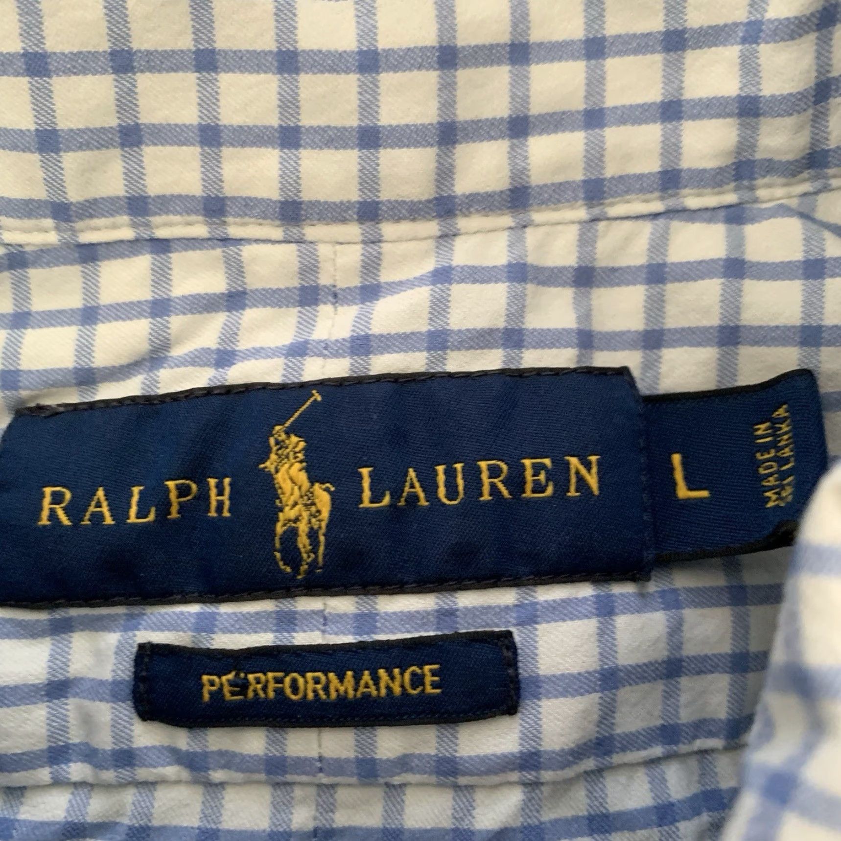 Ralph Lauren Ralph Lauren Performance Shirt Mens Large Classic Blue Plaid Button Down Size US L / EU 52-54 / 3 - 2 Thumbnail