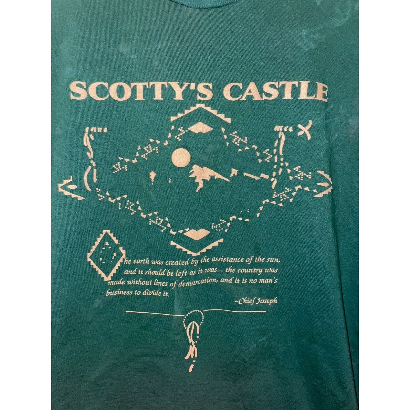Jerzees × Vintage Vintage Test Print Shirt Scottys Castle Chief Joseph STAINED Size US L / EU 52-54 / 3 - 2 Thumbnail