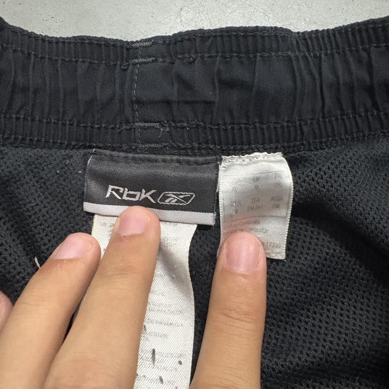 Reebok Crazy Vintage Y2K/2000s Baggy Reebok Black Striped Trackpants! Size US 34 / EU 50 - 8 Thumbnail