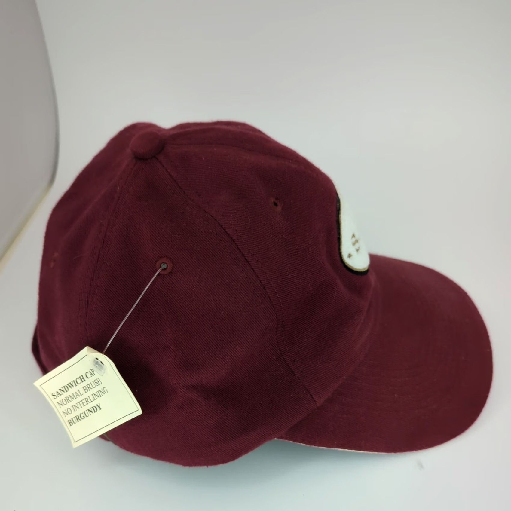 Vintage Seattle Baseball Hat Sandwich Cap Adjustable Strapback Burgundy Red Men Baseball Cap Classic Solid Cotton Knit Cap Adjustable Men’s Red Seattle Hat Size ONE SIZE - 3 Thumbnail